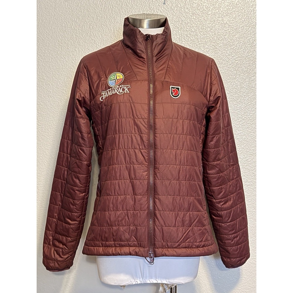 Fjallraven Expedition Series X-Latt Puffer Burgundy Jacket Women's Small LOGO